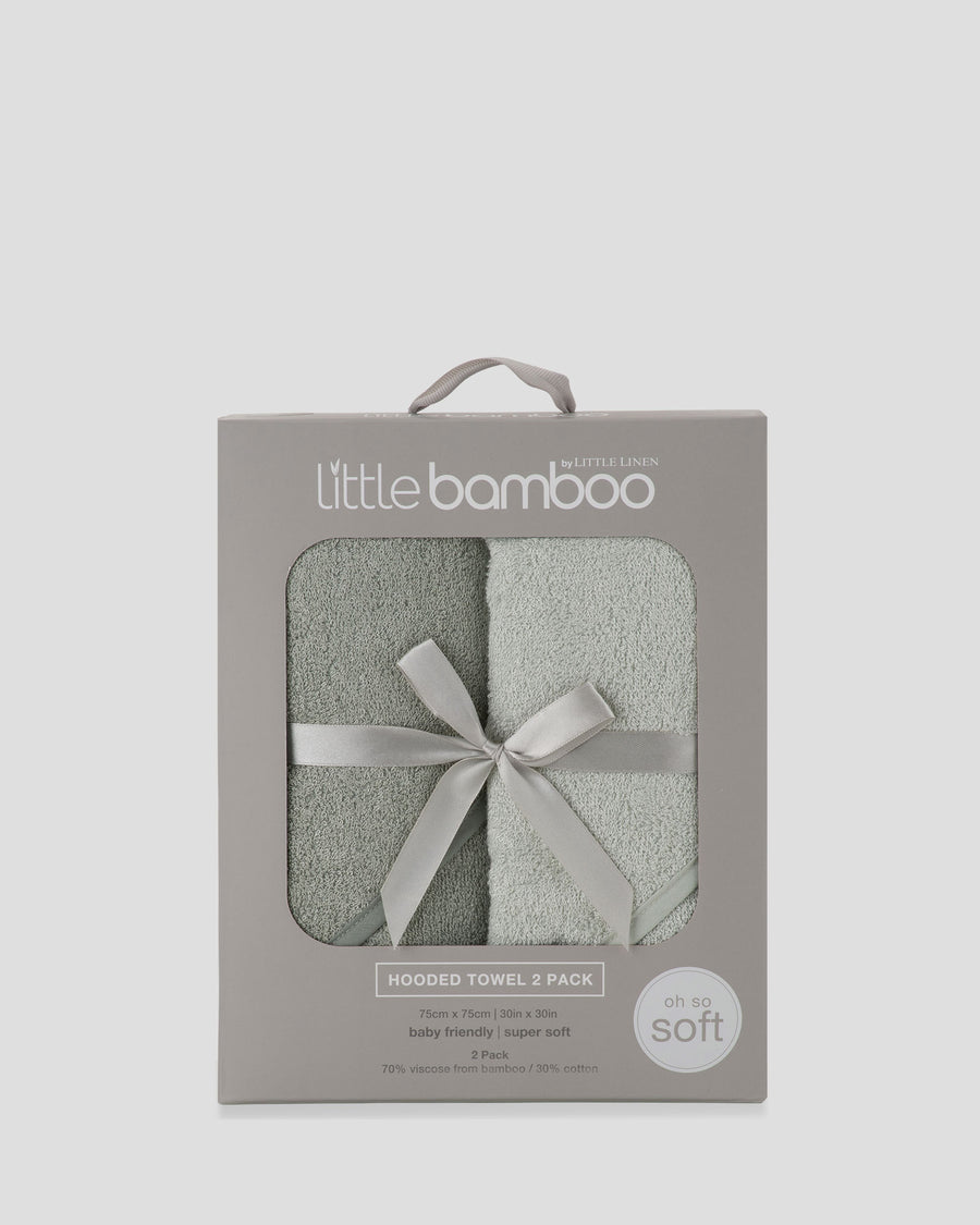 Little Bamboo Hooded Towel 2PK  - Turtle Bay
