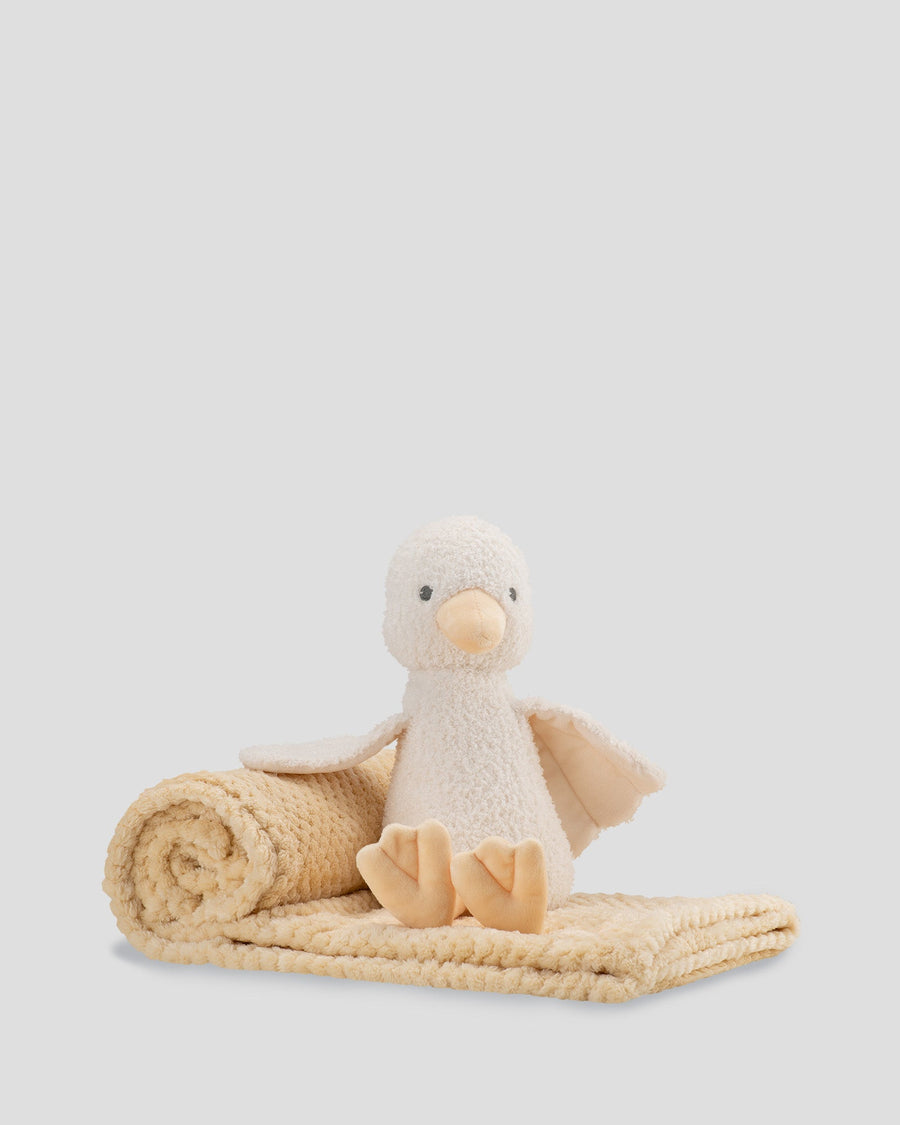 Little Linen Soft Plush Toy & Blanket - Fuzzy Duck