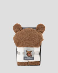 Little Linen Plush Hooded Towel - Bushland Bear