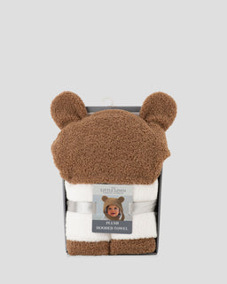 Little Linen Plush Hooded Towel - Bushland Bear