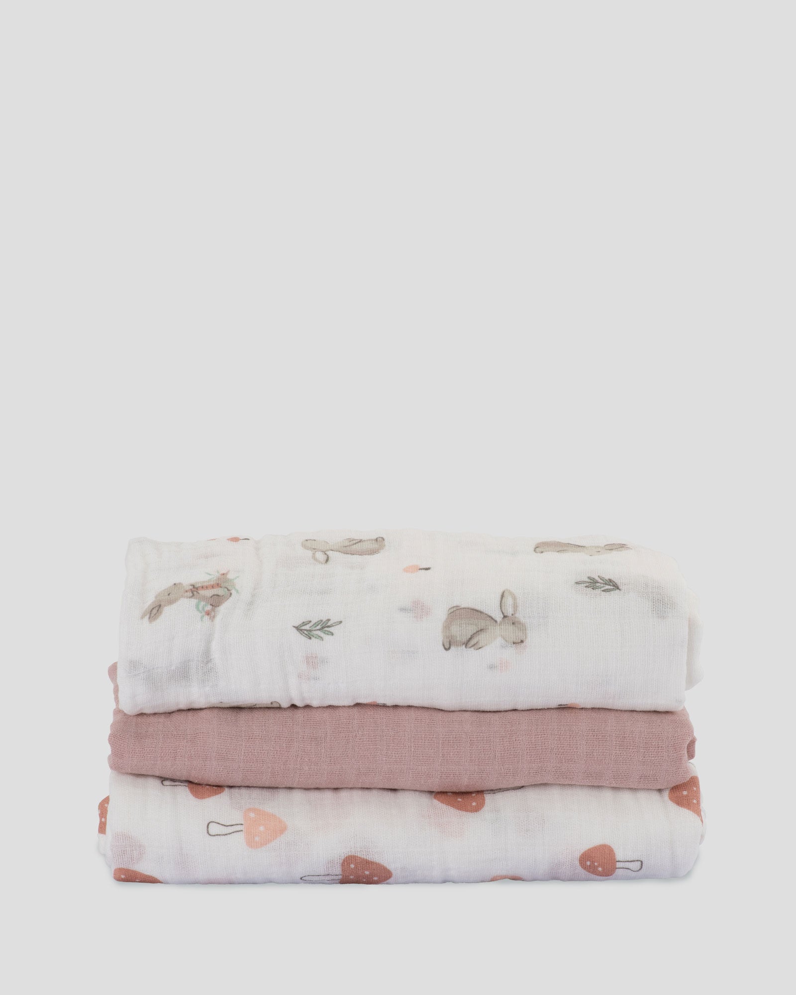 Little Linen Muslin Wraps 3PK - Harvest Bunny