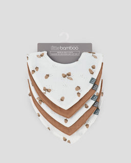 Little Bamboo Muslin Bibs 5PK - Iced Coffee