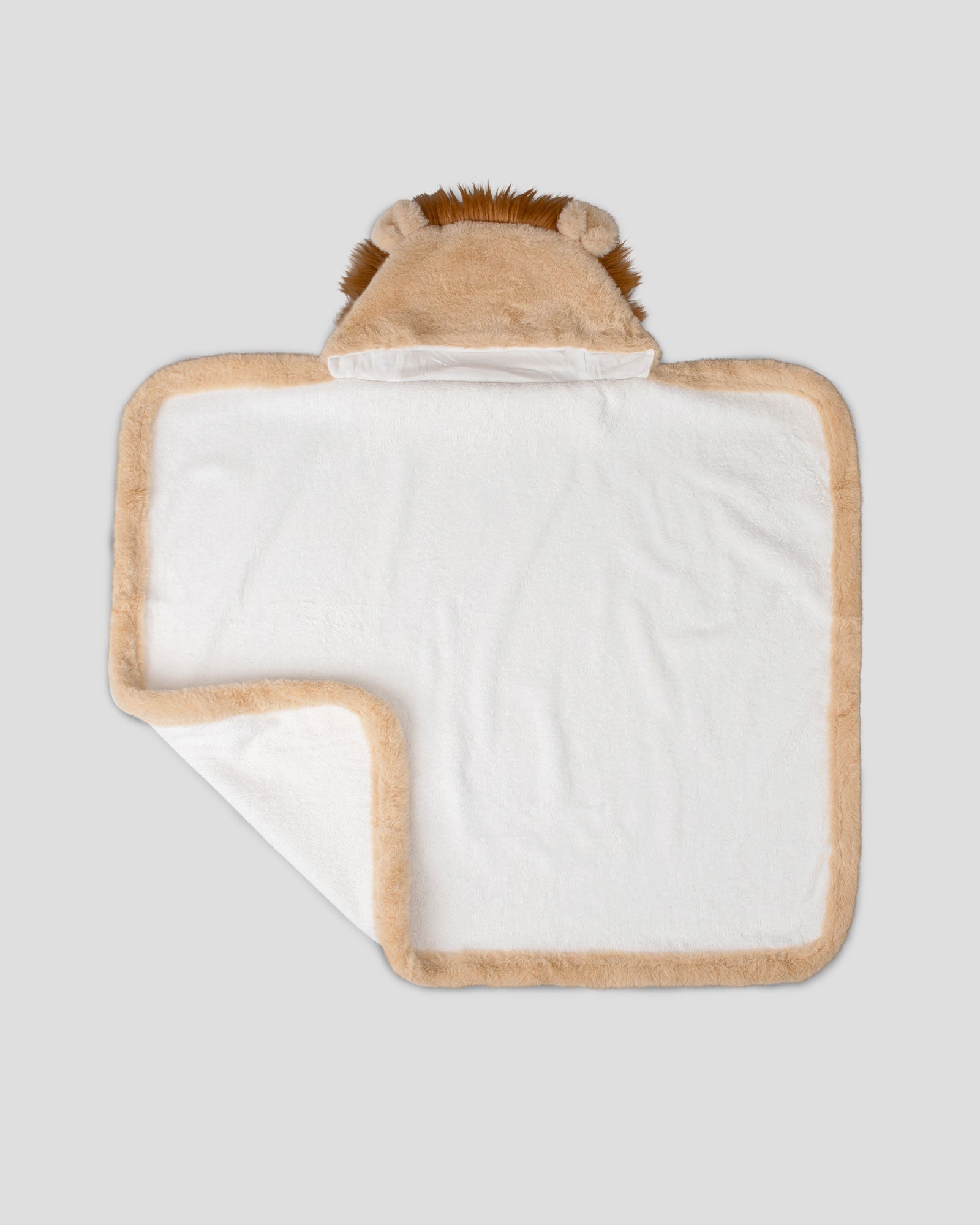 Little Linen Plush Hooded Towel - Savanna Lion