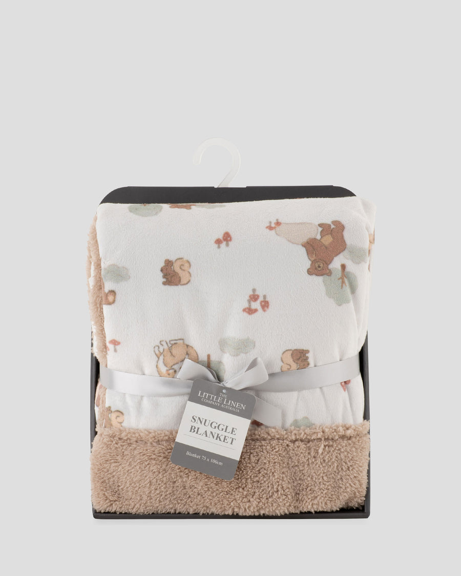 Little Linen Snuggle Blanket - Bushland Bear