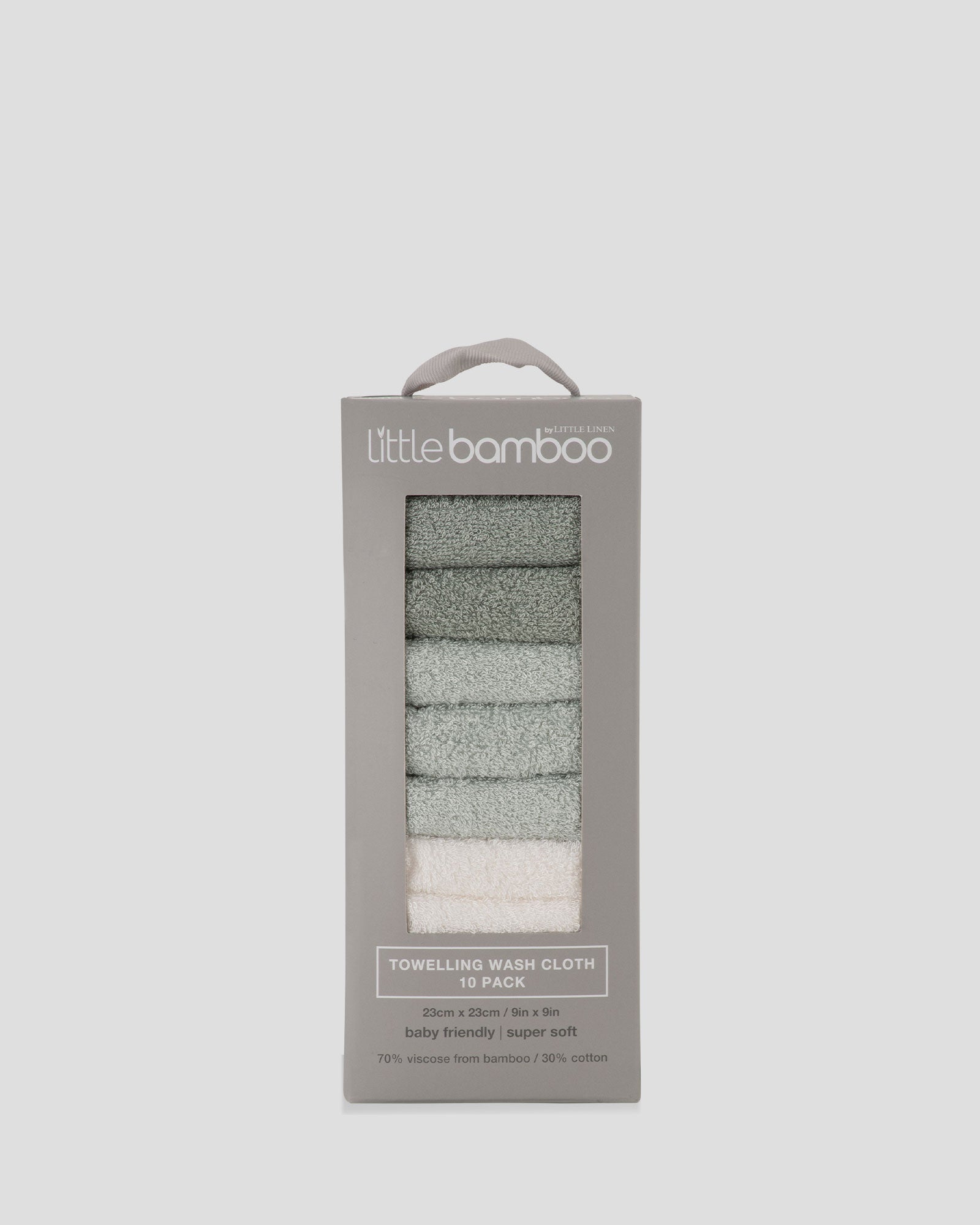 Little Bamboo Towelling Washer 10PK  - Turtle Bay