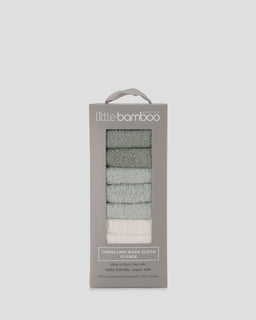 Little Bamboo Towelling Washer 10PK  - Turtle Bay