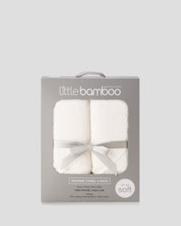 Little Bamboo Baby Hooded Towels 2PK - Natural