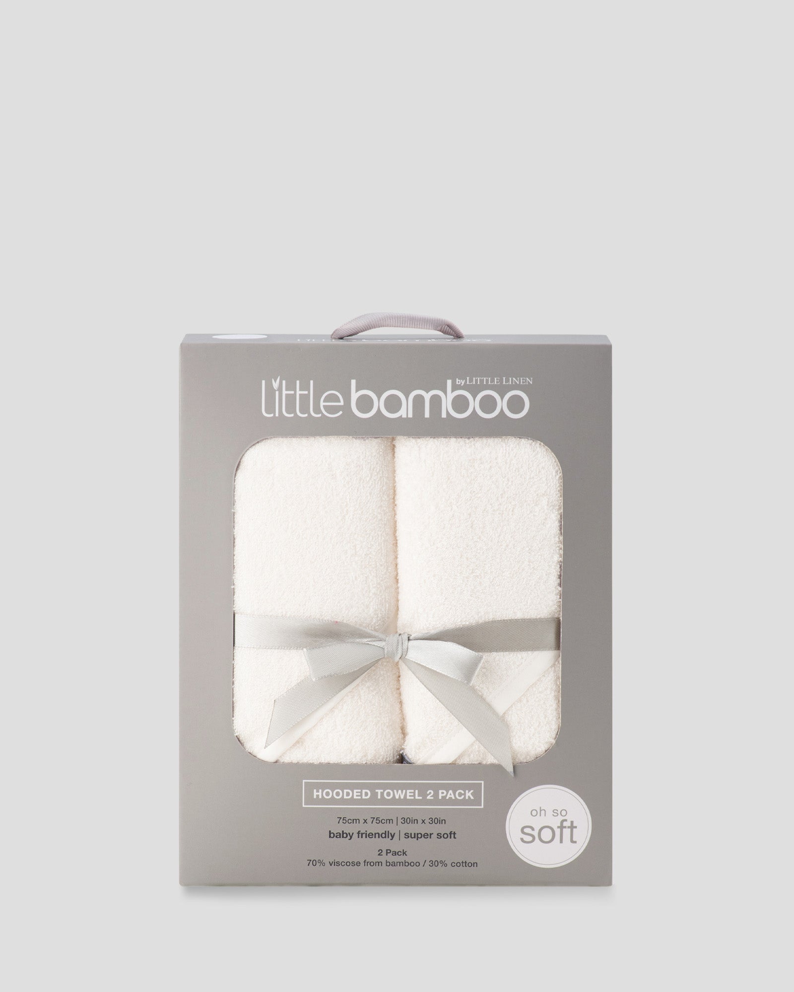 Little Bamboo Baby Hooded Towels 2PK - Natural