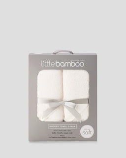 Little Bamboo Baby Hooded Towels 2PK - Natural