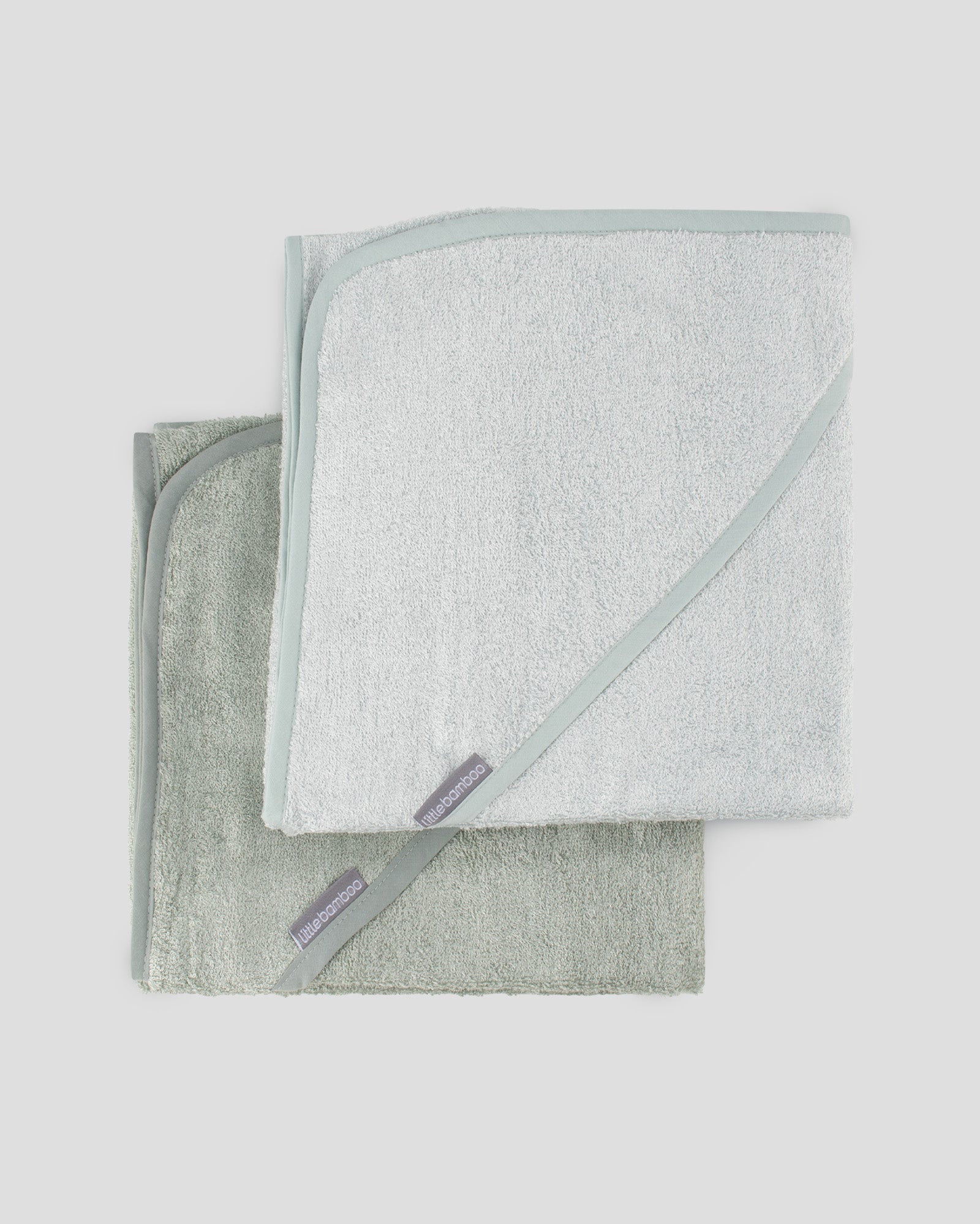 Little Bamboo Baby Hooded Towels 2PK - Bayleaf