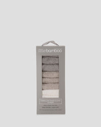 Little Bamboo Towelling Washer 10PK  - Stone Grey