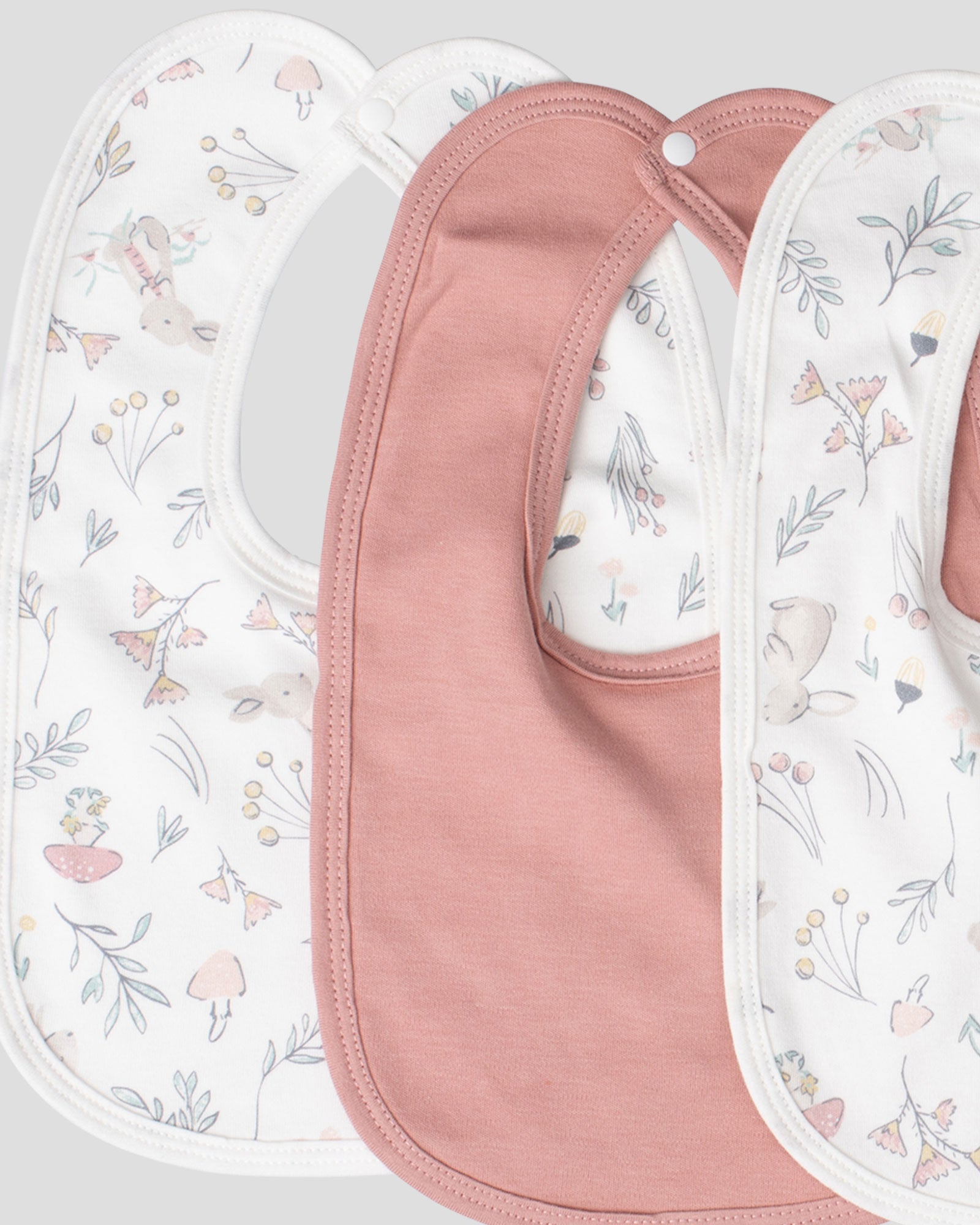 Little Linen Jersey Bib 5PK - Harvest Bunny