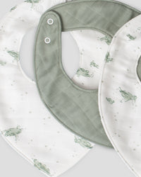 Little Bamboo Muslin Bib 5PK  - Turtle Bay