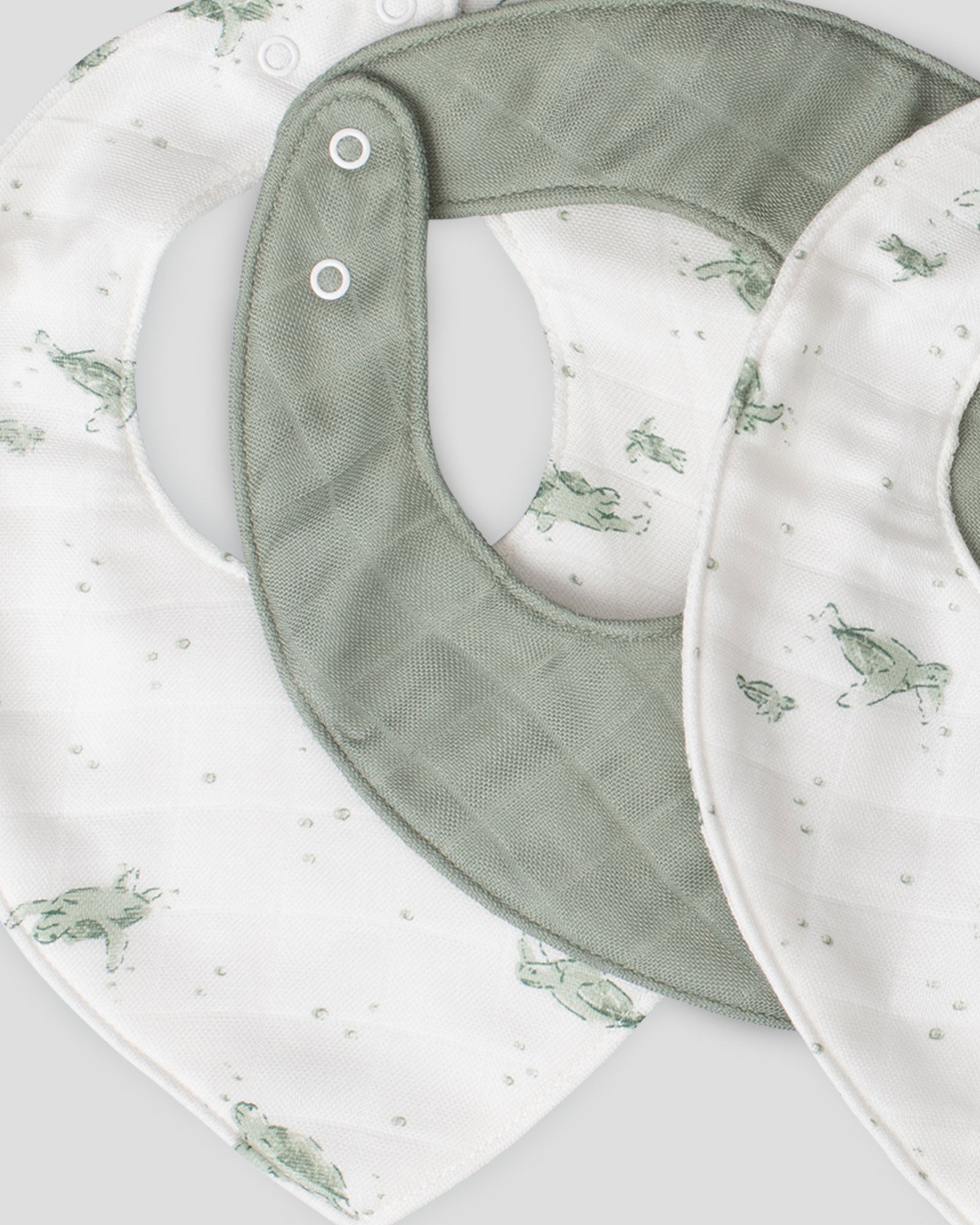 Little Bamboo Muslin Bib 5PK  - Turtle Bay