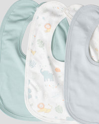 Little Linen Jersey Bib 5PK - Savanna Giraffe