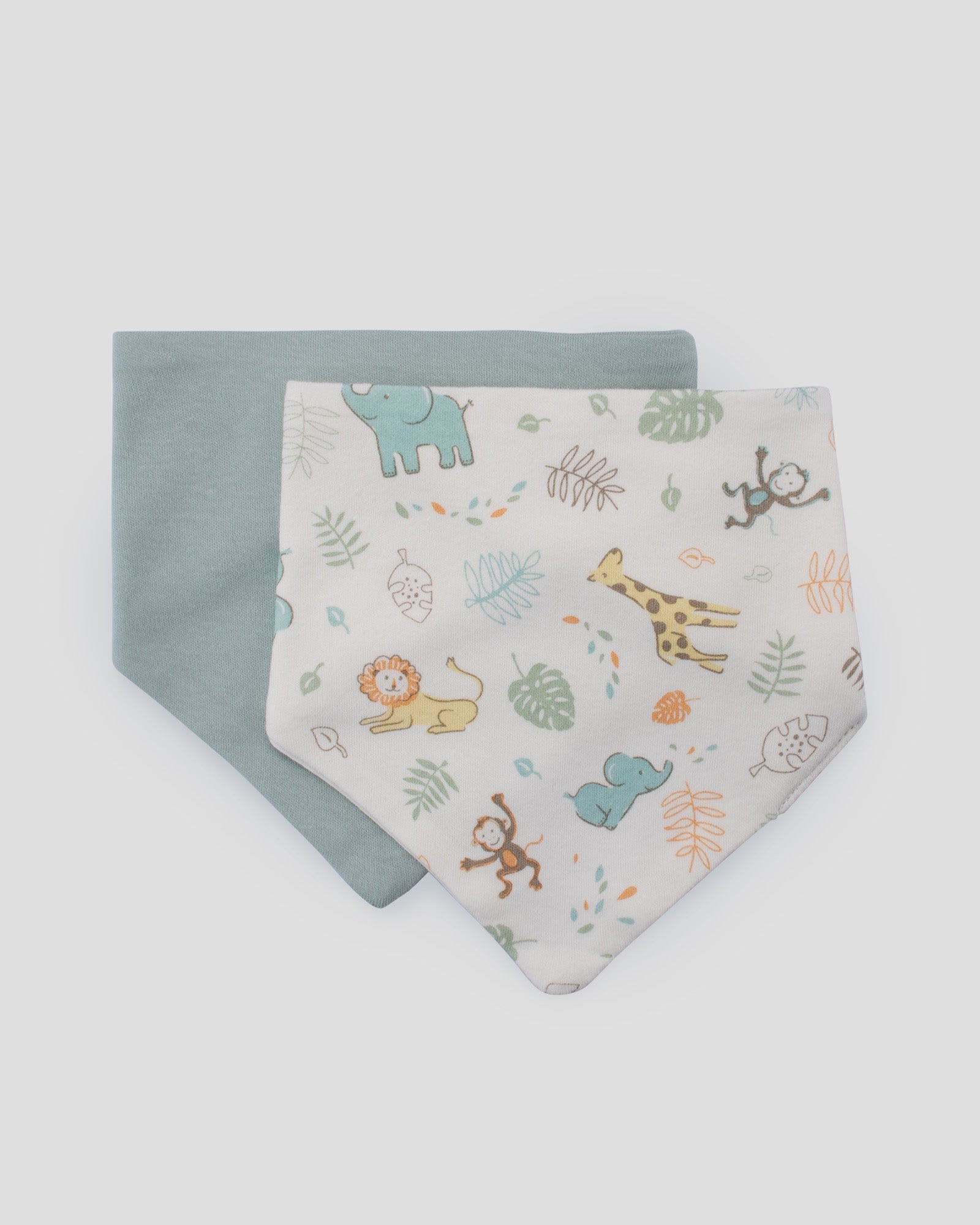 Little Linen Jersey Bibs 2 Pack - Savanna Giraffe
