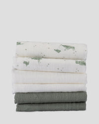 Little Bamboo Muslin Washers 6Pk  - Turtle Bay