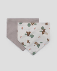Little Linen Jersey Bibs 2 Pack - Willow Bear
