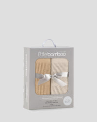 Little Bamboo Baby Cellular Blanket 2Pk - Iced Coffee