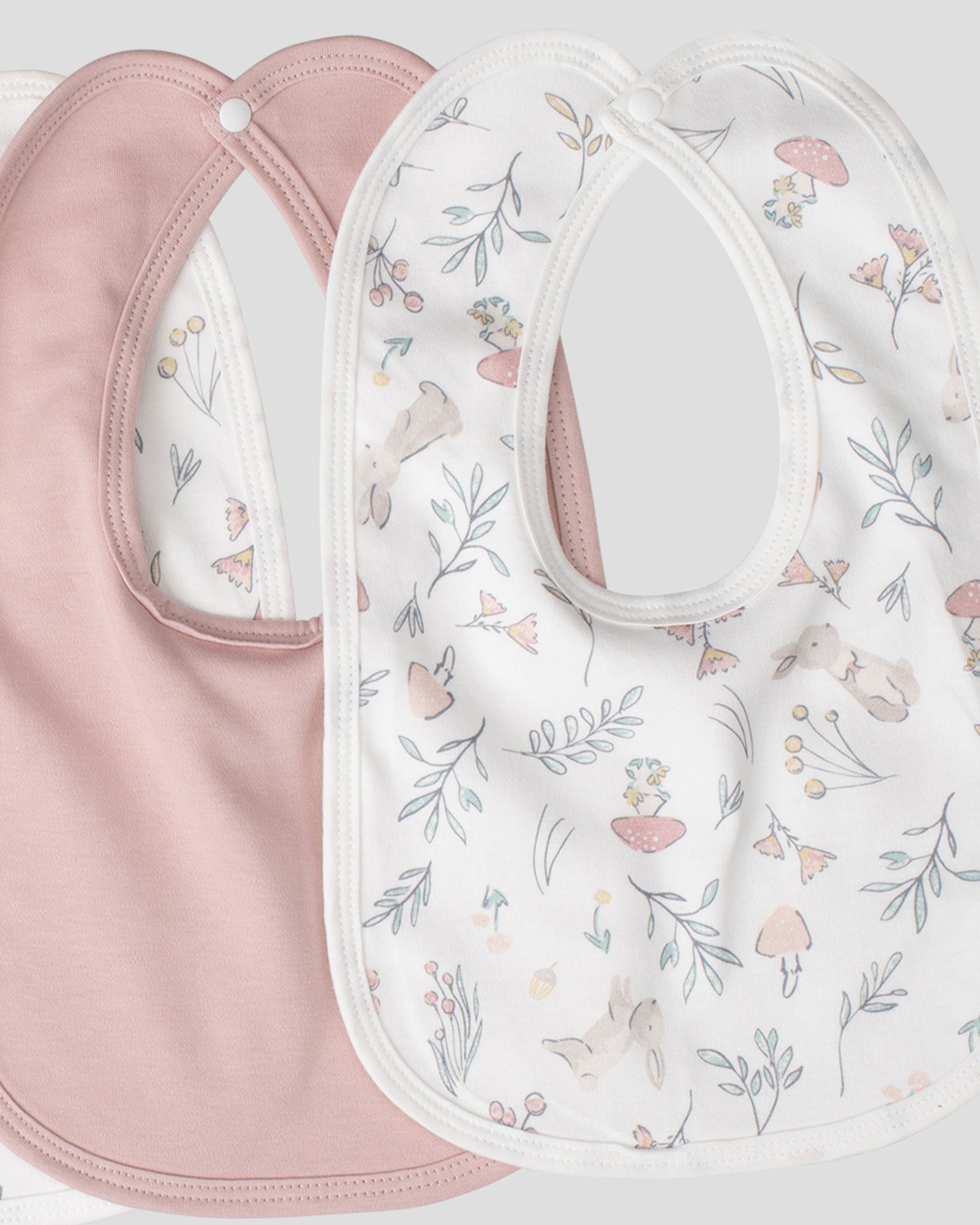 Little Linen Jersey Bib 5PK - Harvest Bunny