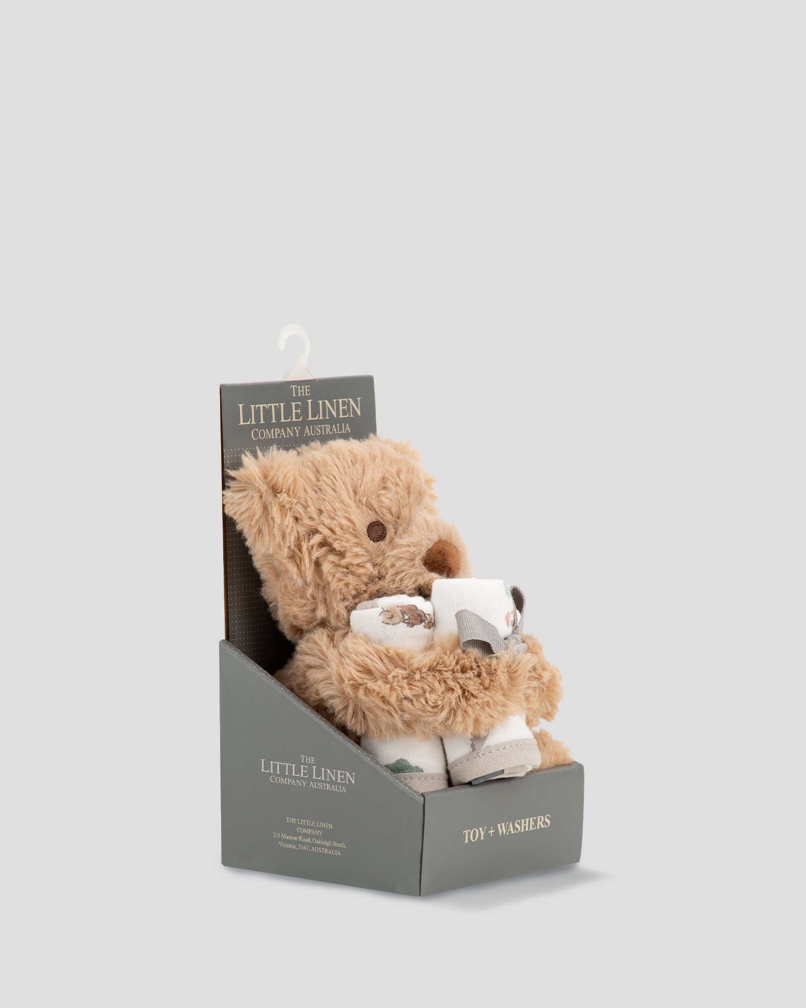 Little Linen Soft Plush Toy & Washers - Willow Bear