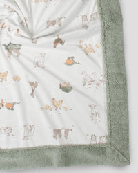 Little Linen Snuggle Blanket - Farmyard Lamb