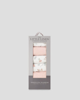 Little Linen Baby Towelling Wash Cloths 6PK - Harvest Bunny