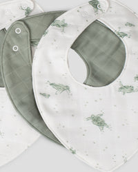 Little Bamboo Muslin Bib 5PK  - Turtle Bay
