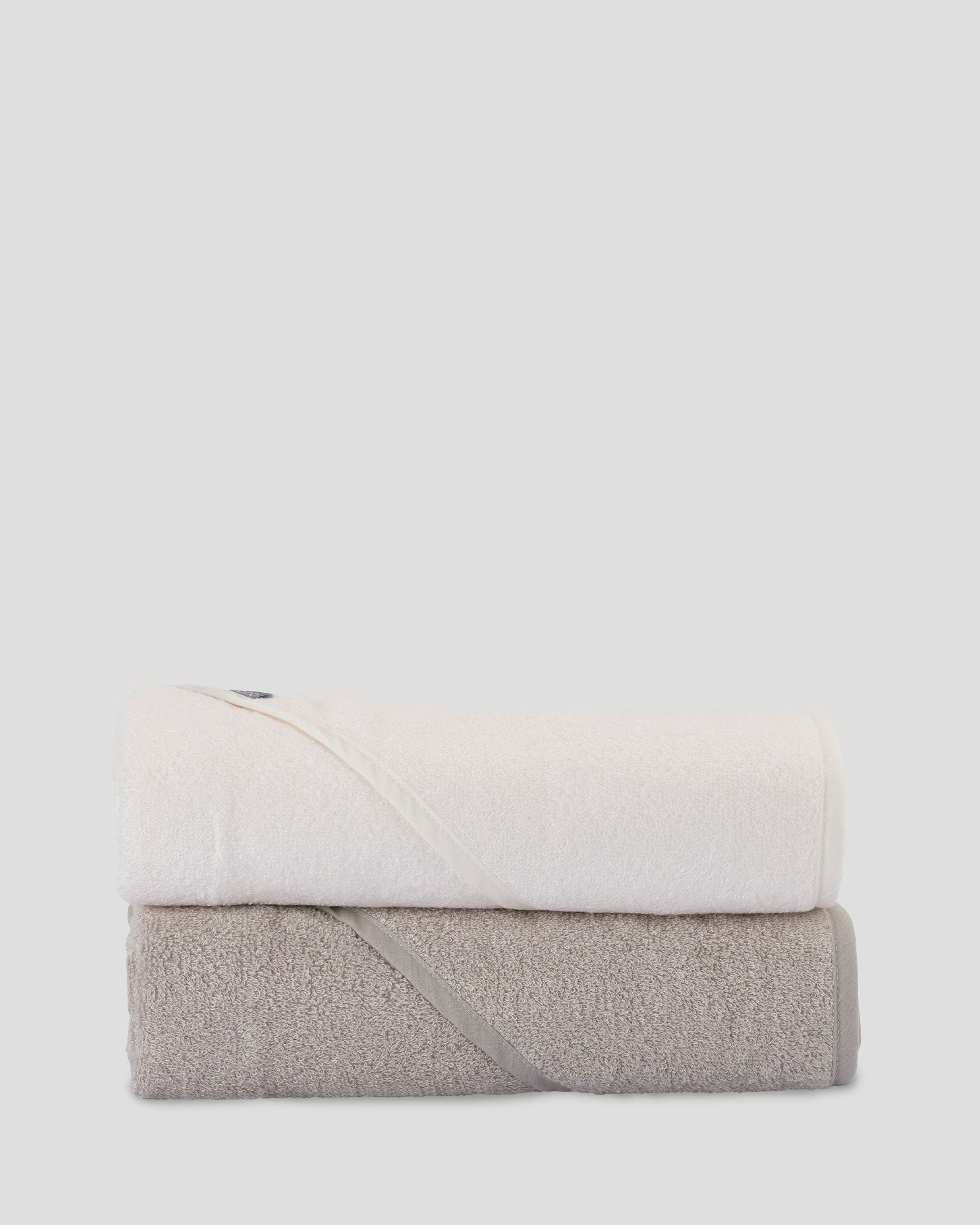 Little Bamboo Hooded Towel 2PK  - Stone Grey