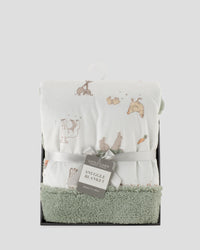 Little Linen Snuggle Blanket - Farmyard Lamb