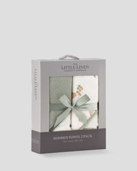 Little Linen Baby Hooded Towels 2 Pack - Farmyard Lamb