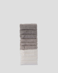 Little Bamboo Towelling Washer 10PK  - Stone Grey