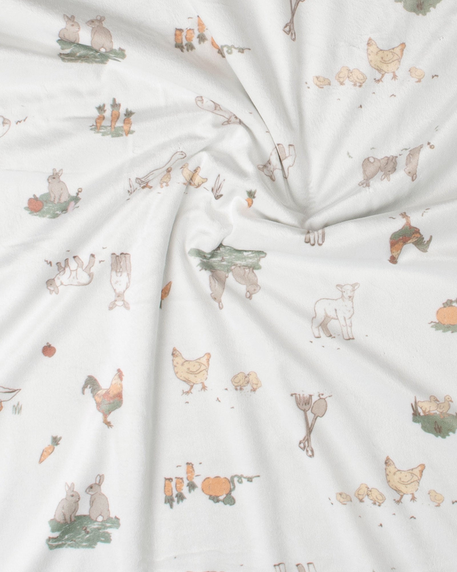 Little Linen Snuggle Blanket - Farmyard Lamb