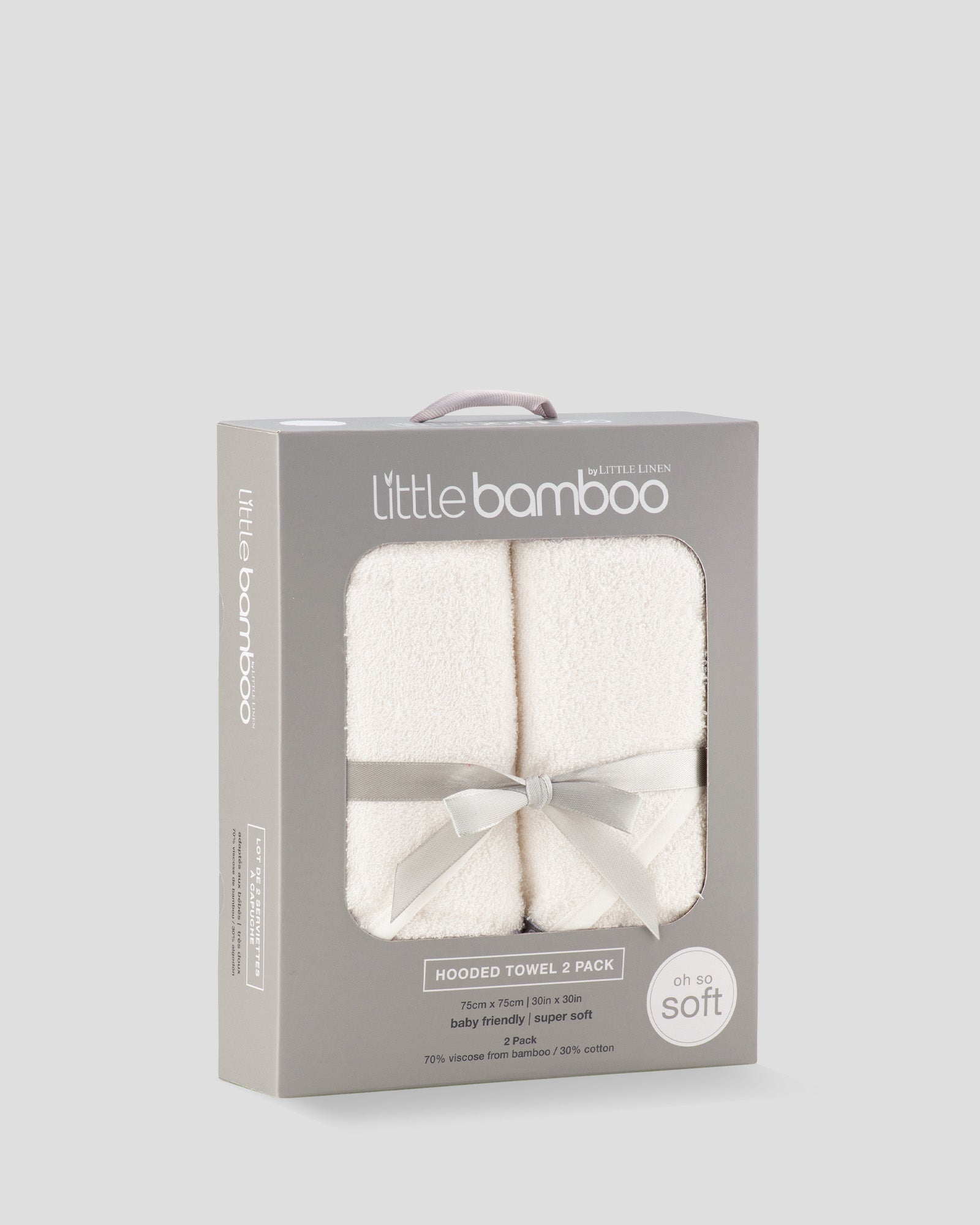Little Bamboo Baby Hooded Towels 2PK - Natural