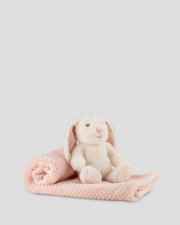 Little Linen Soft Plush Toy & Blanket - Snow Bunny