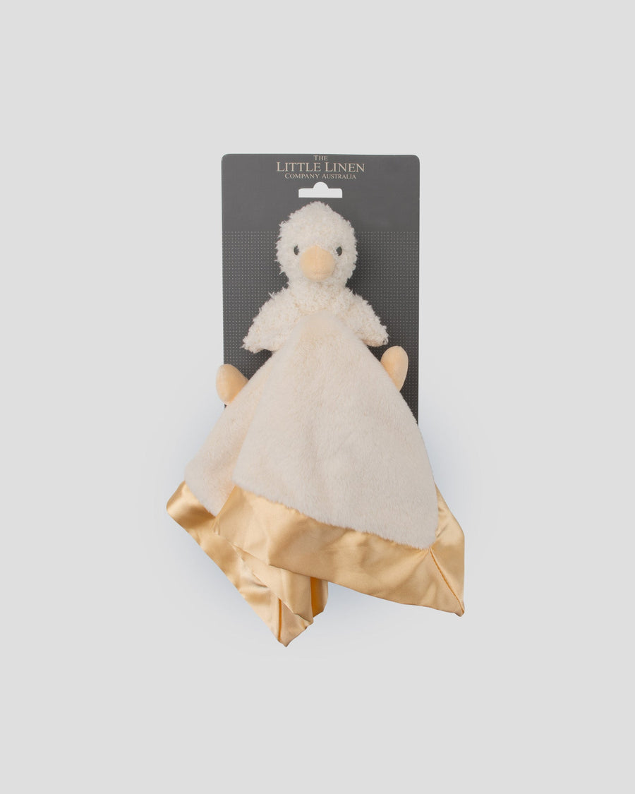 Little Linen Baby Comforter / Security Blanket - Fuzzy Duck