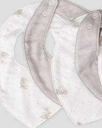 Little Bamboo Muslin Bib 5PK  - Stone Grey
