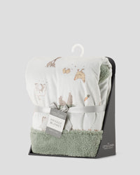 Little Linen Snuggle Blanket - Farmyard Lamb