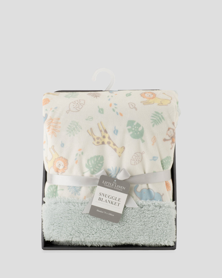 Little Linen Snuggle Blanket - Savanna Giraffe