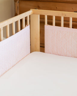 Airwrap Cot Liner Muslin 4 Sides - Soho Pink