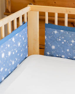 Airwrap Cot Liner Muslin 4 Sides -  Pippa Midnight