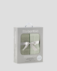 Little Bamboo Baby Cellular Blanket 2Pk - Bayleaf