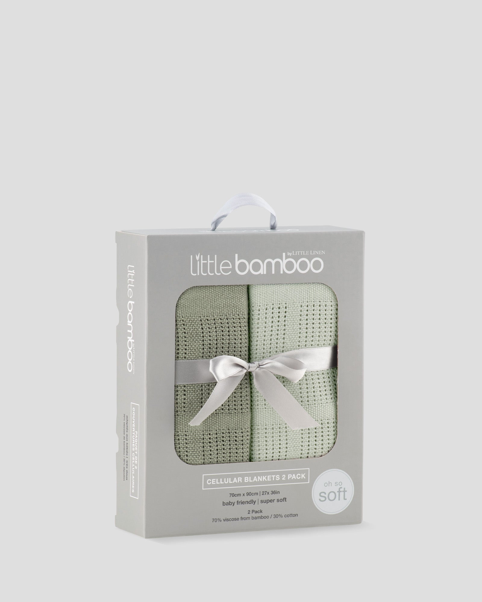 Little Bamboo Baby Cellular Blanket 2Pk - Bayleaf