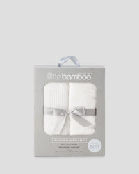 Little Bamboo Baby Cellular Blanket 2Pk - Natural
