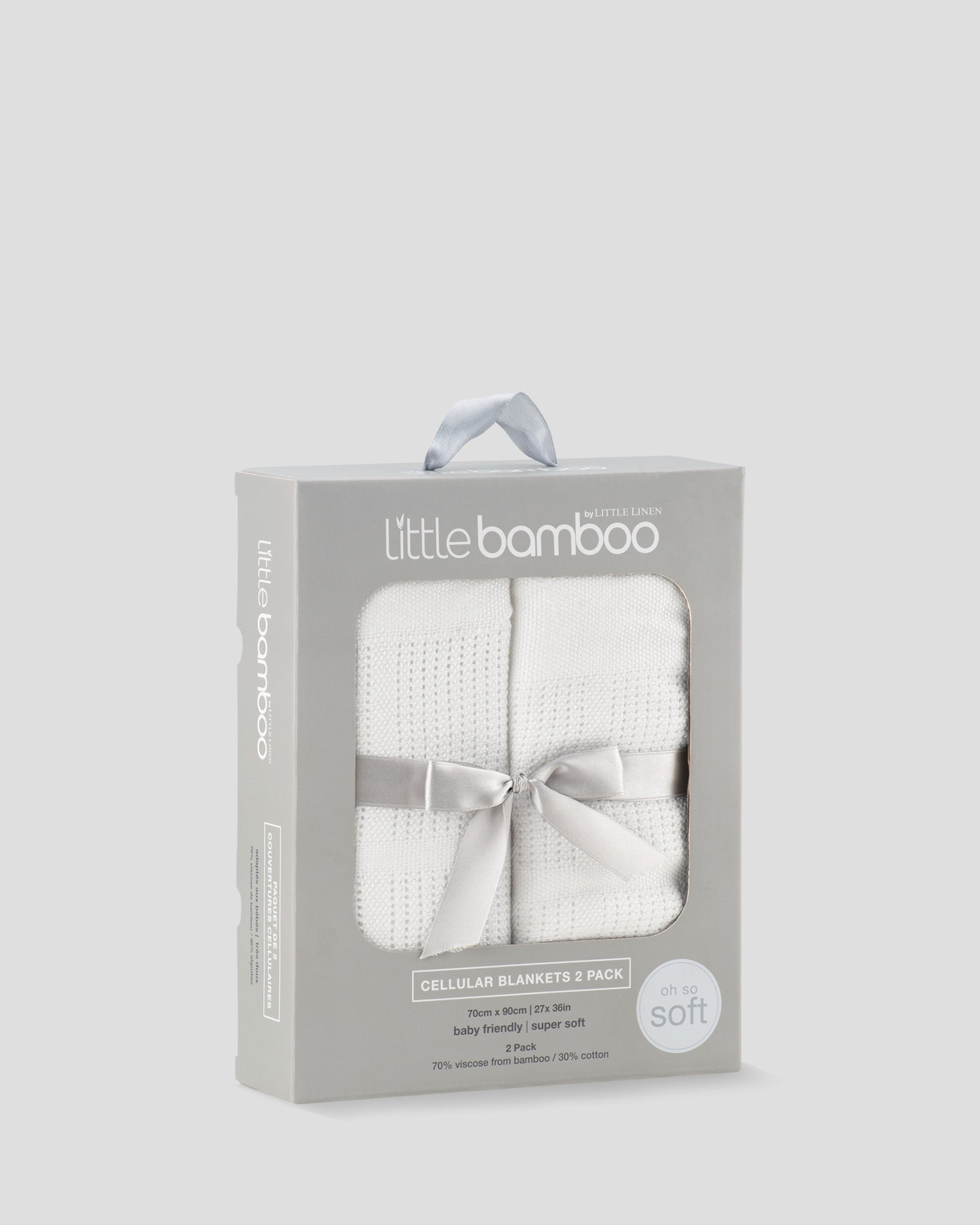 Little Bamboo Baby Cellular Blanket 2Pk - Natural