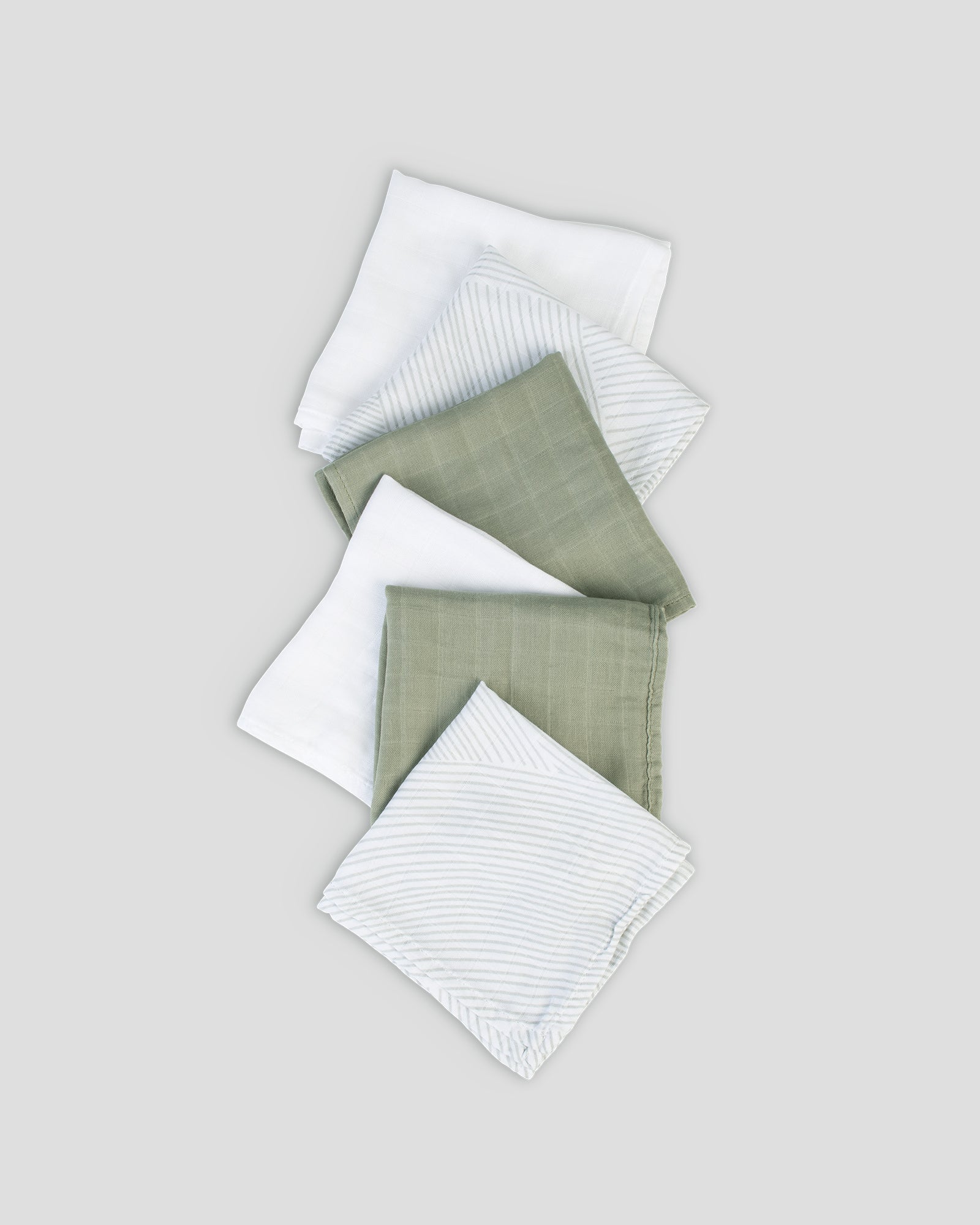 Little Bamboo Muslin Washer 6Pk Bayleaf