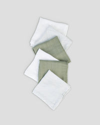 Little Bamboo Muslin Washer 6Pk Bayleaf