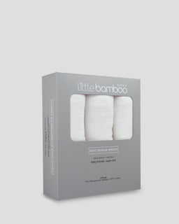 Little Bamboo Muslin Wraps 3 Pack - Natural