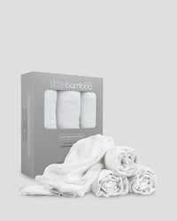 Little Bamboo Muslin Wraps 3 Pack - Natural