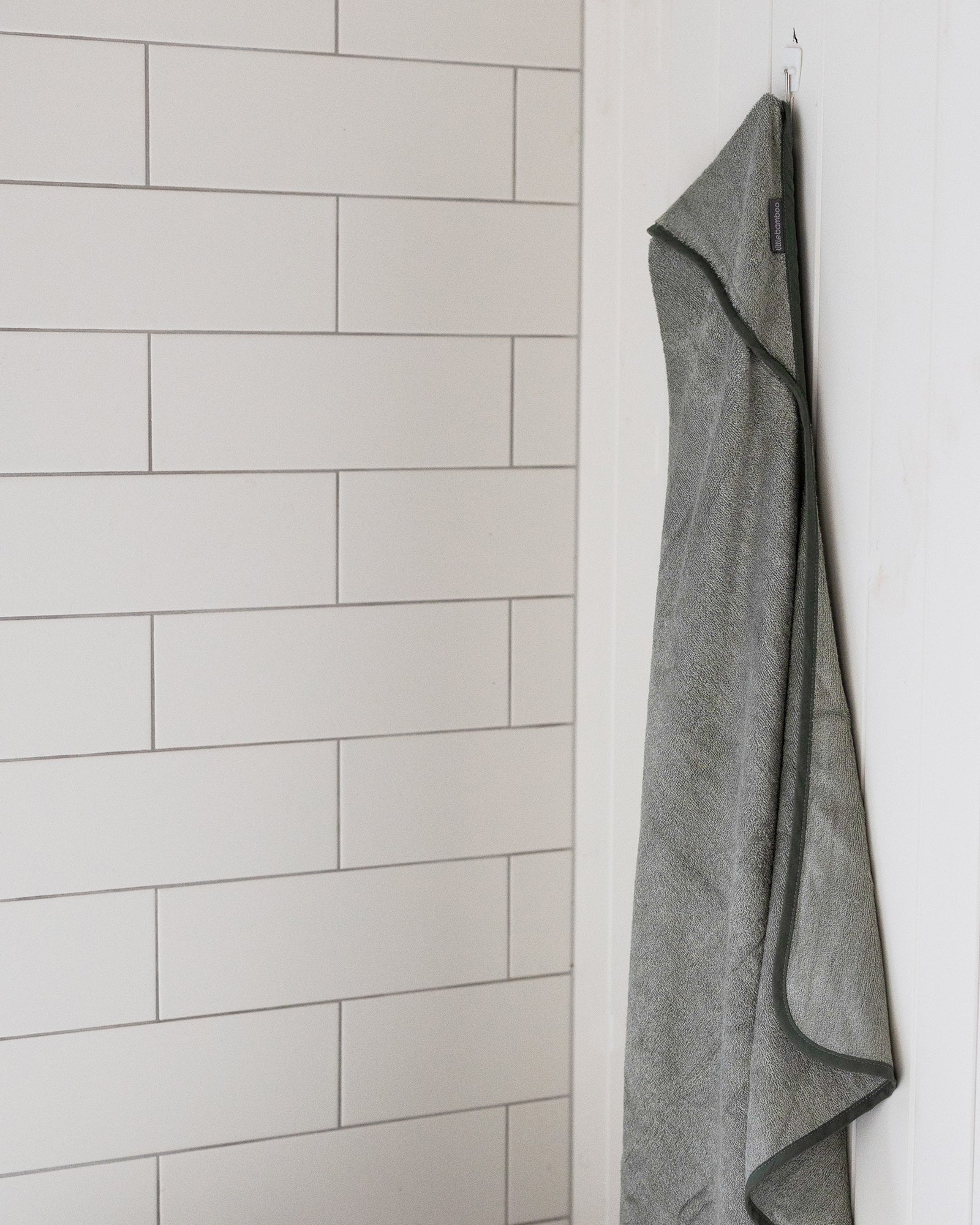 Little Bamboo Hooded Towel Bayleaf Lifestyle 2